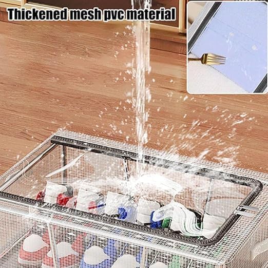Image of TEKCOOL Shoe Storage Box, Shoe Organizer for Closet, Clear Plastic Stackable Shoe Boxes, Space Saving Foldable Sneaker Shoe Rack Containers Bin Holder (3), 60 x 30 x 15 Cm
