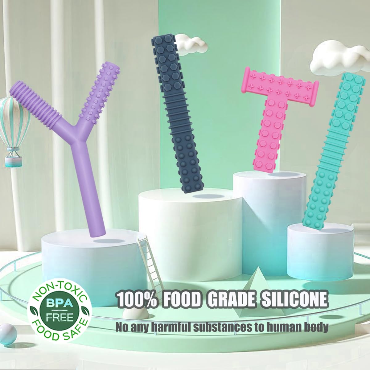 Sensory Chew Toys For Autistic Children, T Chews Tubes - View #5