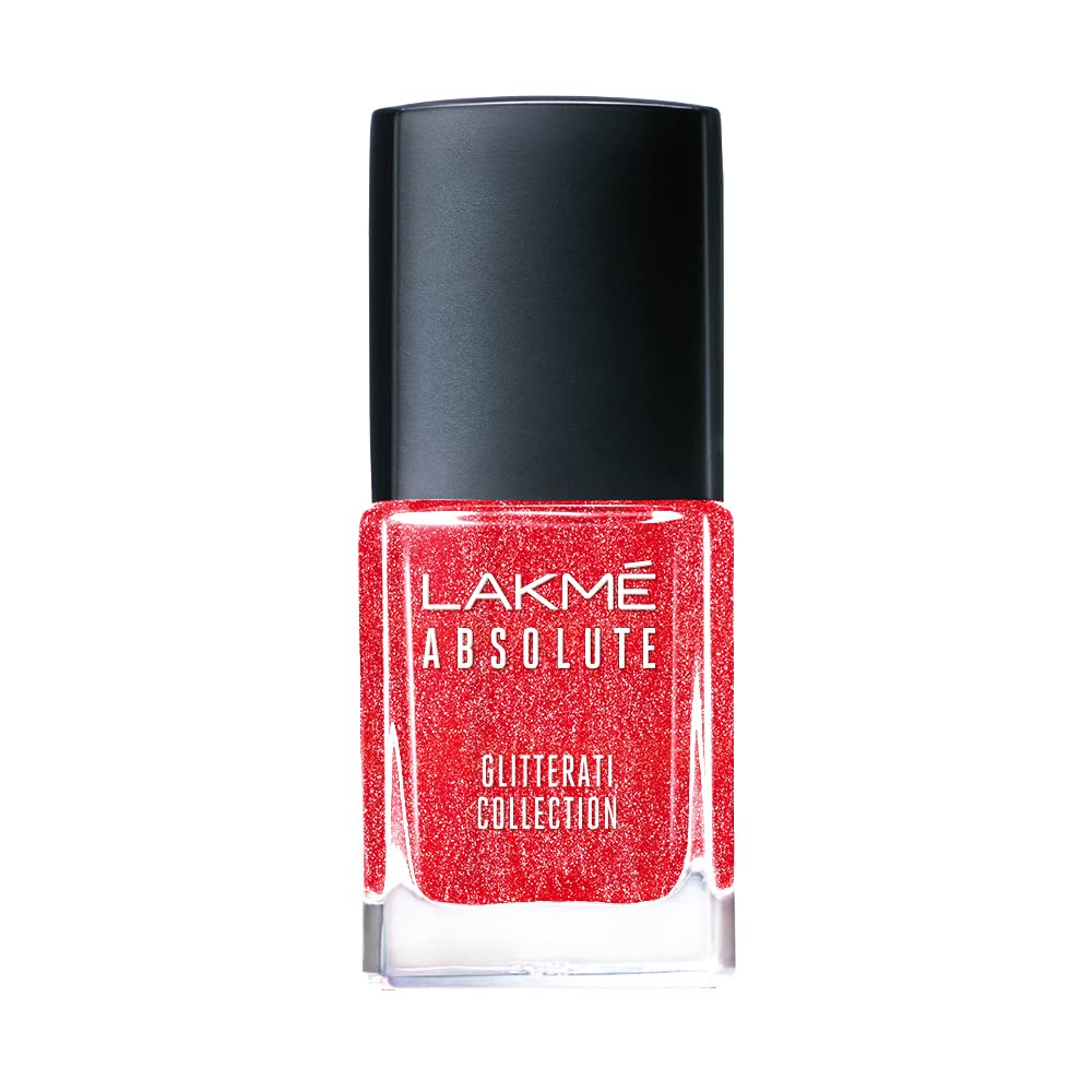 LAKMÉ Glitterati Collection Nail Paint For High Glam Shimmery Finish, PinkFever, 12ml-image-47