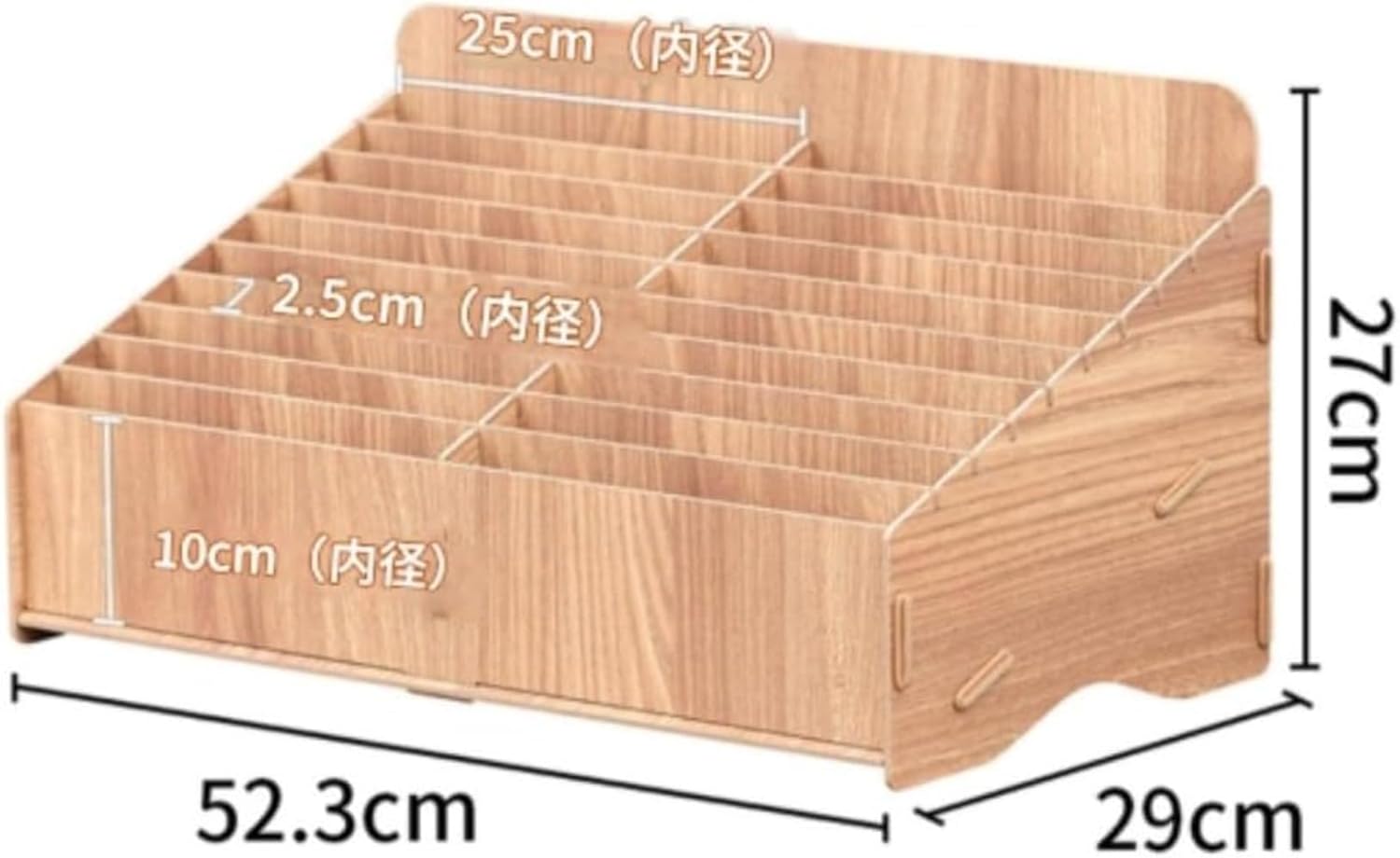 WQNB家庭用木製デスクトップ収納シリーズ 仕切り付き取り外し可能マルチボックス 請求書領収書収納に最適 書類オーガナイザーラックレ
