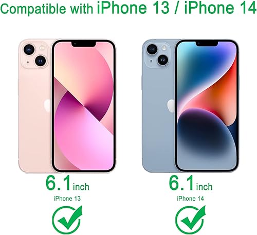Miniatura 2 de XWMHHP Funda compatible con iPhone 13 y iPhone 14, diseño para hombres y niños, 3 capas de baloncesto resistente a prueba de golpes de plástico duro