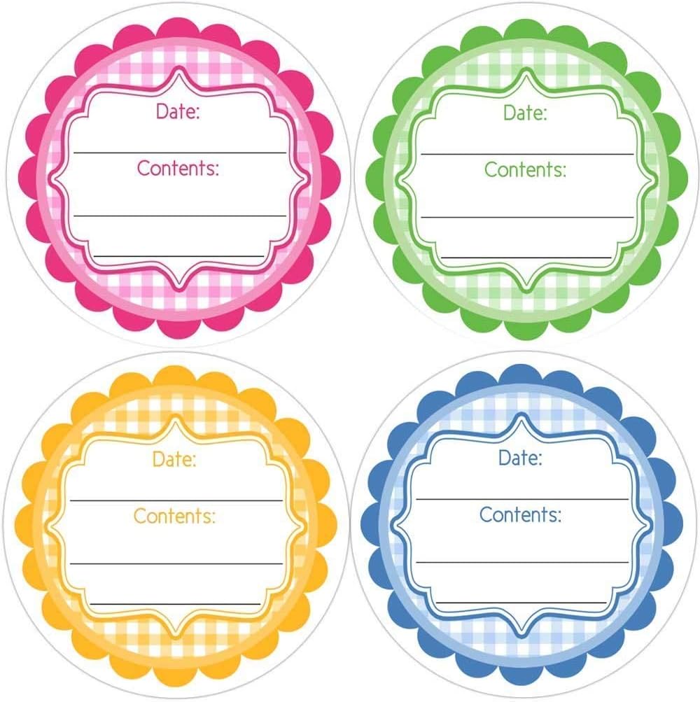 Canning Labels 1.9 Inch Round Glossy Stickers