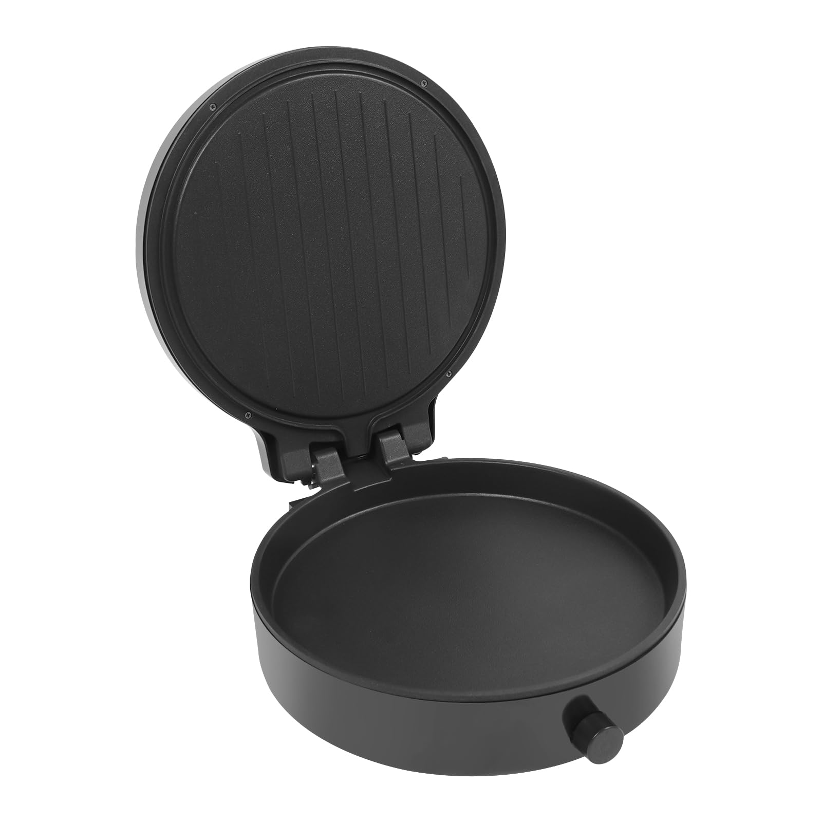 Countertop Pizza Maker with Temperatures control, 12in Quesadilla Calzone Maker, 110V Pizza Oven Converts to Electric indoor Grill for Home or School, Prevent-Stick (Black)