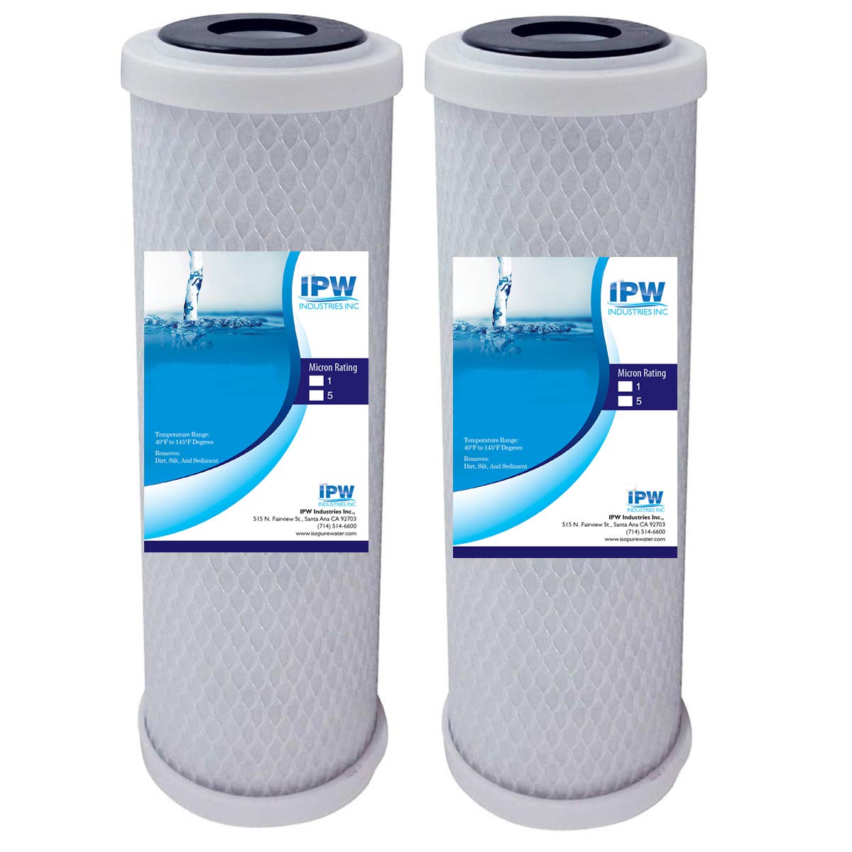 IPW Industries IncPremium Countertop Water Replacement Filter Compatible to Ecosoft for Use in The Countertop Ecosoft Water Filters, Pack of 2