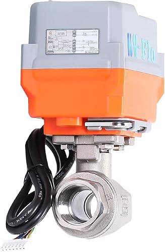 Miniatura 4 de 12 "24VDC110VAC220VAC 4-20ma0-10V DN15 2 Way CF8 CNPT Válvula de bola motorizada de control integral proporcional (110-230VAC 4-20Ma)