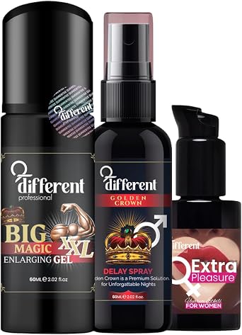 DIFFERENT PROFESSIONAL Long Experience Retardant Spray Men's and Premium Women's stimulant gel Set of 3