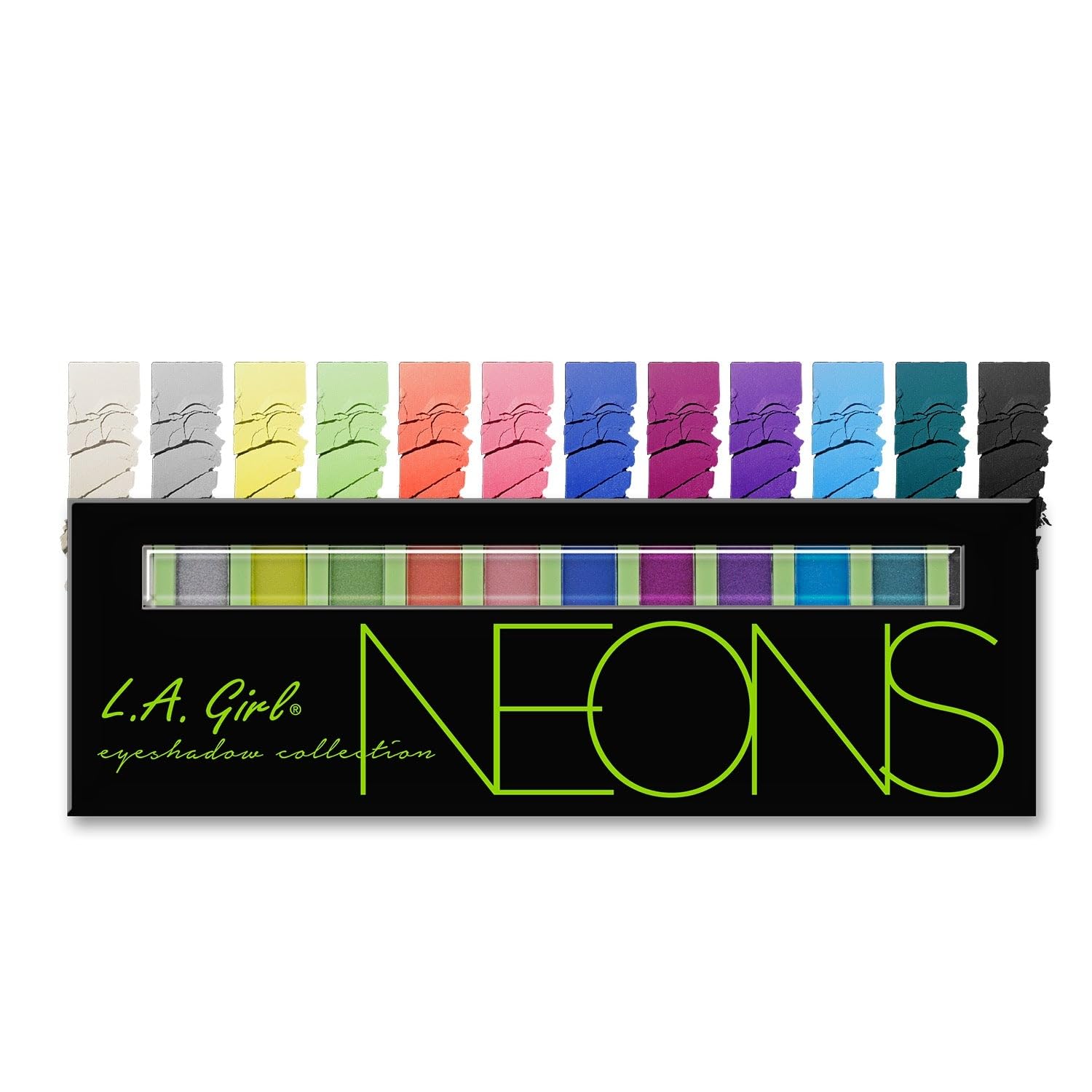 L.A. Girl Beauty Brick Eyeshadow, Neons