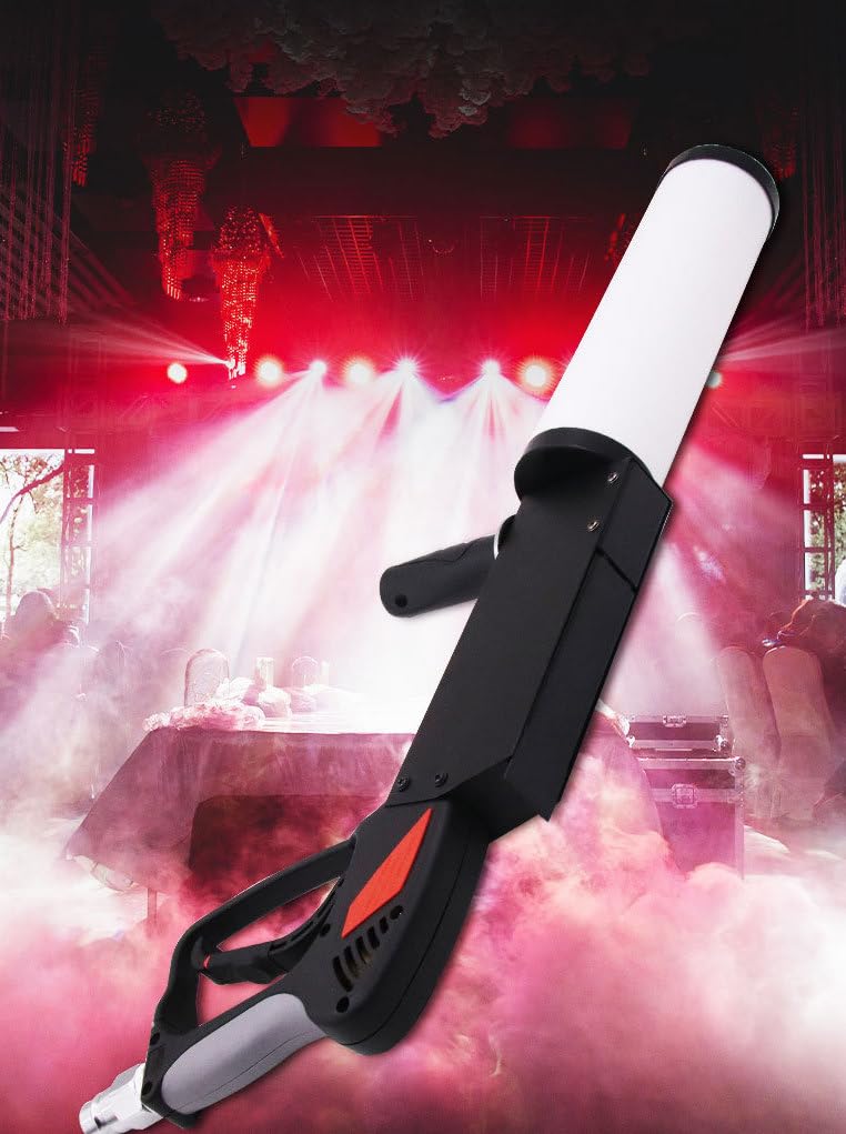 Maszyna do mgły CO2, ręczny pistolet do mgły pistolet przeciwmgielny z efektem światła LED, rozpylacz, pistolet dymny z wężem gazowym 3 metry na imprezę w klubie nocnym,