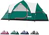 6 Person Family Camping Tent, Pop Up Tent Waterproof Windproof with Top Rainfly, Easy Set Up Tent for Outdoor Camping Hiking Travel Green
