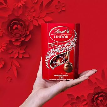 Lindt Lindor Chocolate Truffles Gift Pack, Milk and Assorted Flavours, 4 Boxes
