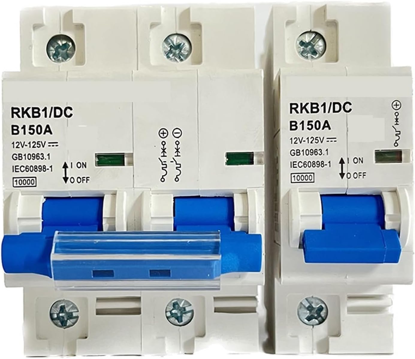 DC Circuit Breaker DC Circuit Breaker 1P/2P 12V 24V 36V 48V 60V 72V 96V 120V Isolato100A 125A 150A 200A 250A for Solar Inverter Batteries(1P,125A)