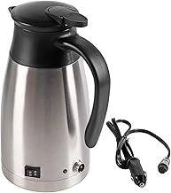 Chaleira elétrica de carro, chaleira de carro de 12 V, caldeira de água, caneca de aço inoxidável, isqueiro portátil, aquecedor de caneca de café de viagem, para café, chá, água quente, 1000 ml
