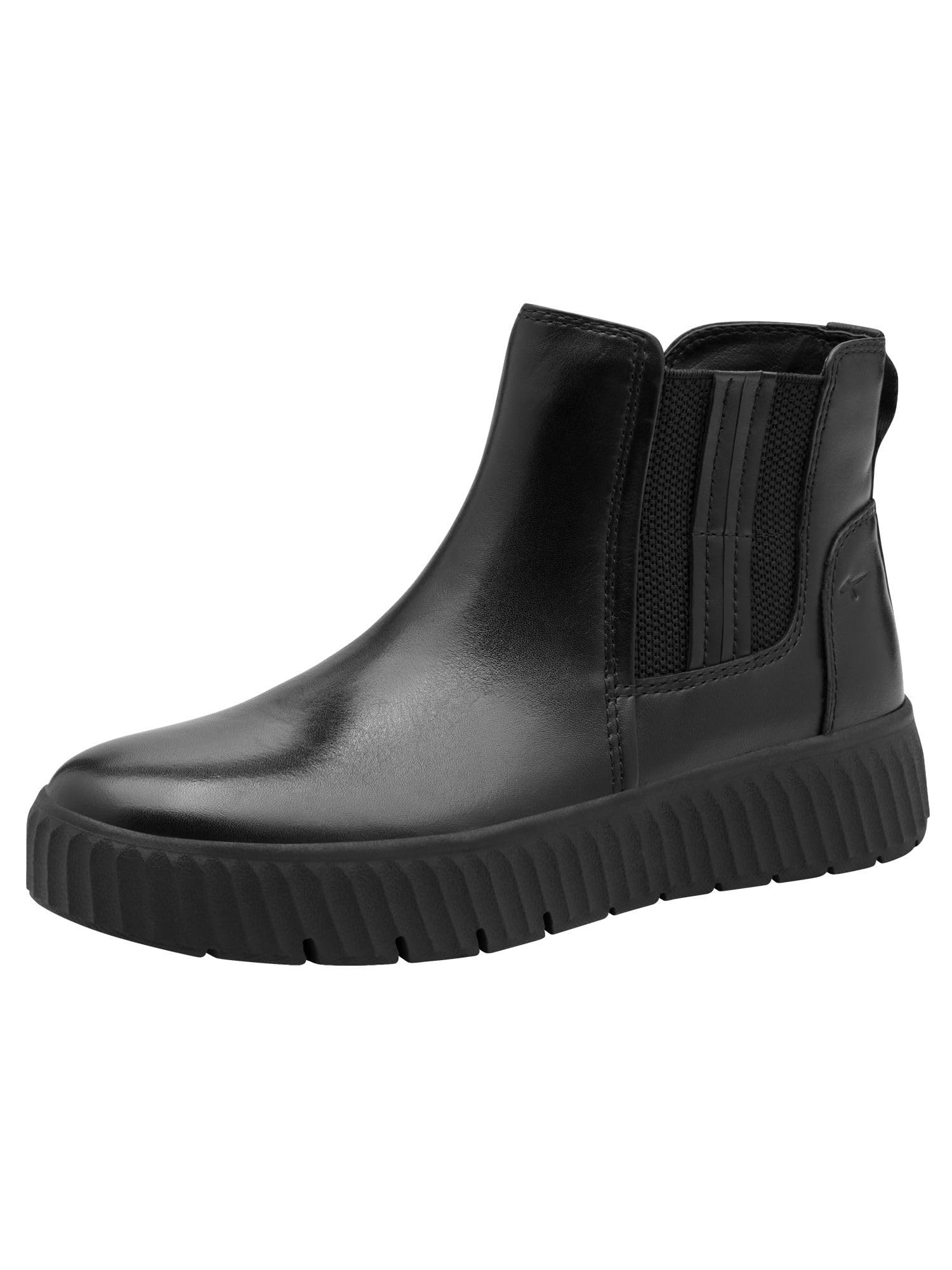 Tamaris Comfort Women’s Leather Ankle Boots with Zip, Black Nappa, 6,5 UK