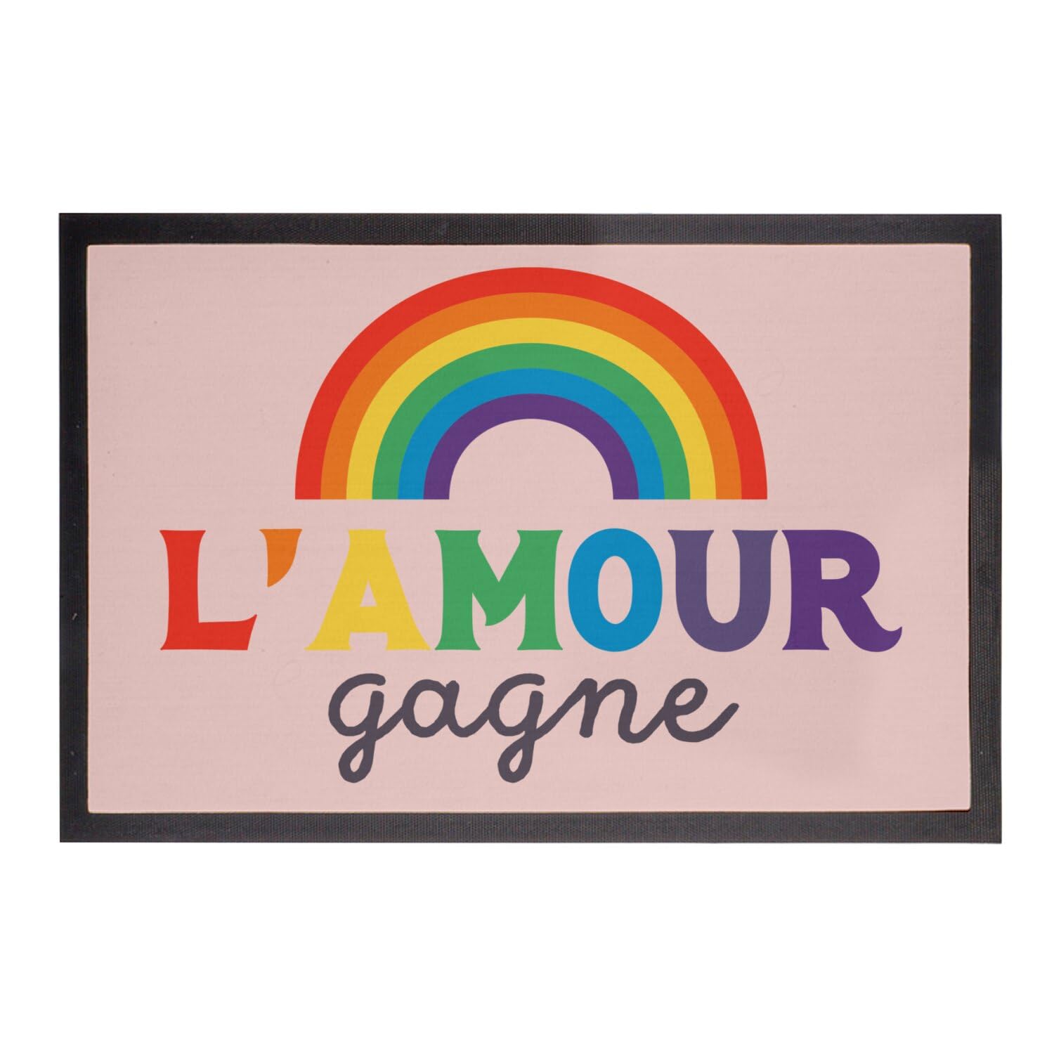 Paillasson Rose Fabulous Gay Lesbien Pride l'Amour Gagne 60x40cm