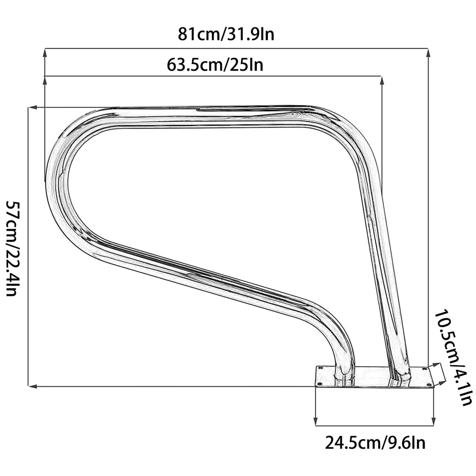 Barandilla de Acero Inoxidable 304 para Piscinas: barandilla Duradera para Piscinas Interiores/Exteriores, fácil Montaje, 1,2 mm de Grosor para Mayor Seguridad y Estabilidad.
