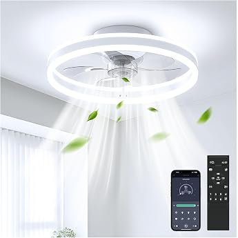 Coizabera Ceiling Fan Light, 19.7 - 32.8 sq ft (8 - 10 sq m), Forward and Reverse Rotation, Improved Cooling Efficiency, Ceil