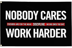 Nobody Cares Work Harder Motivational Fitness Flag