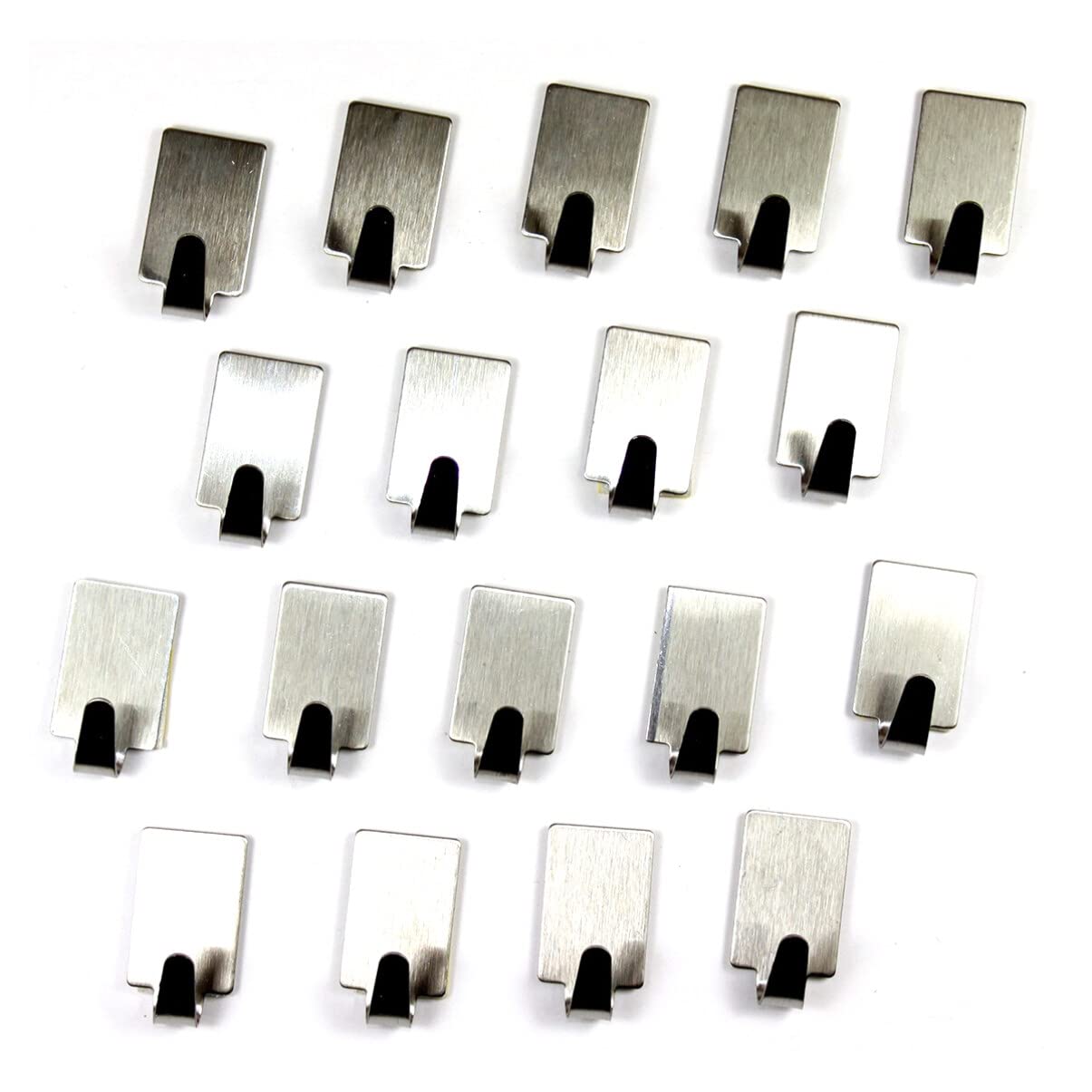 VASDEV Ganchos para Toallas de Acero Inoxidable, 72 Uds., Gancho Adhesivo para Bata de Pared, Perchero Individual para Abrigos, Colgador de Gancho para Cocina, Organizador de baño