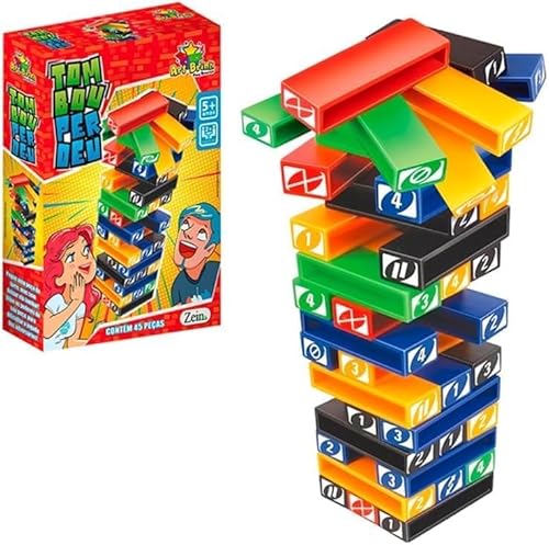 Jogo De Mesa Caiu Perdeu Tombou Colorido Resistente Divertido 45pcs