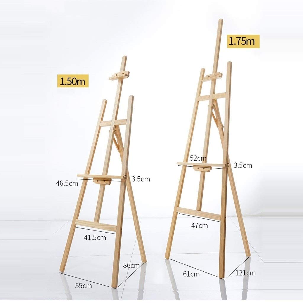 SAeWare Telaio ad A per pavimento in legno multicolore, 1,5 m/1,75 m, adatto per schizzi per adulti, esposizione di eventi (D 55 x 86 x 150 cm)