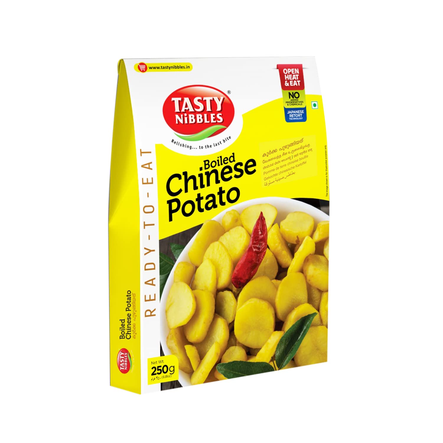 Tasty Nibbles Ready to Cook Boiled Chinese Potato 300g [Pack of 1] | Open Heat & Eat | No Food Additives Added | Japanese Retort Technology