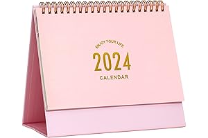 Small Desk Calendar 2023-2025, Standing Flip July 2023-Dec 2025, Pink