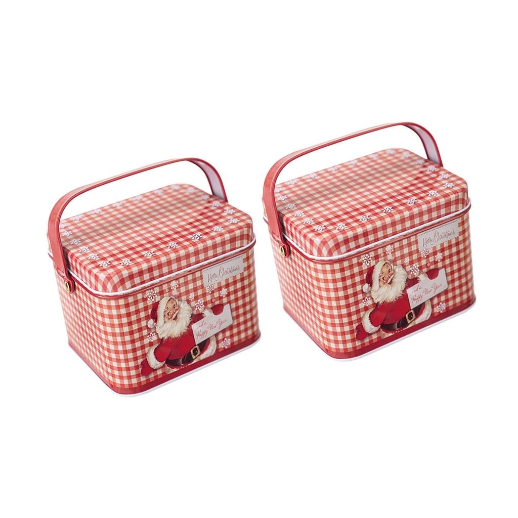 Boîtes à bonbons de Noël idéales pour offrir des chocolats maison avec leur poignée amovible