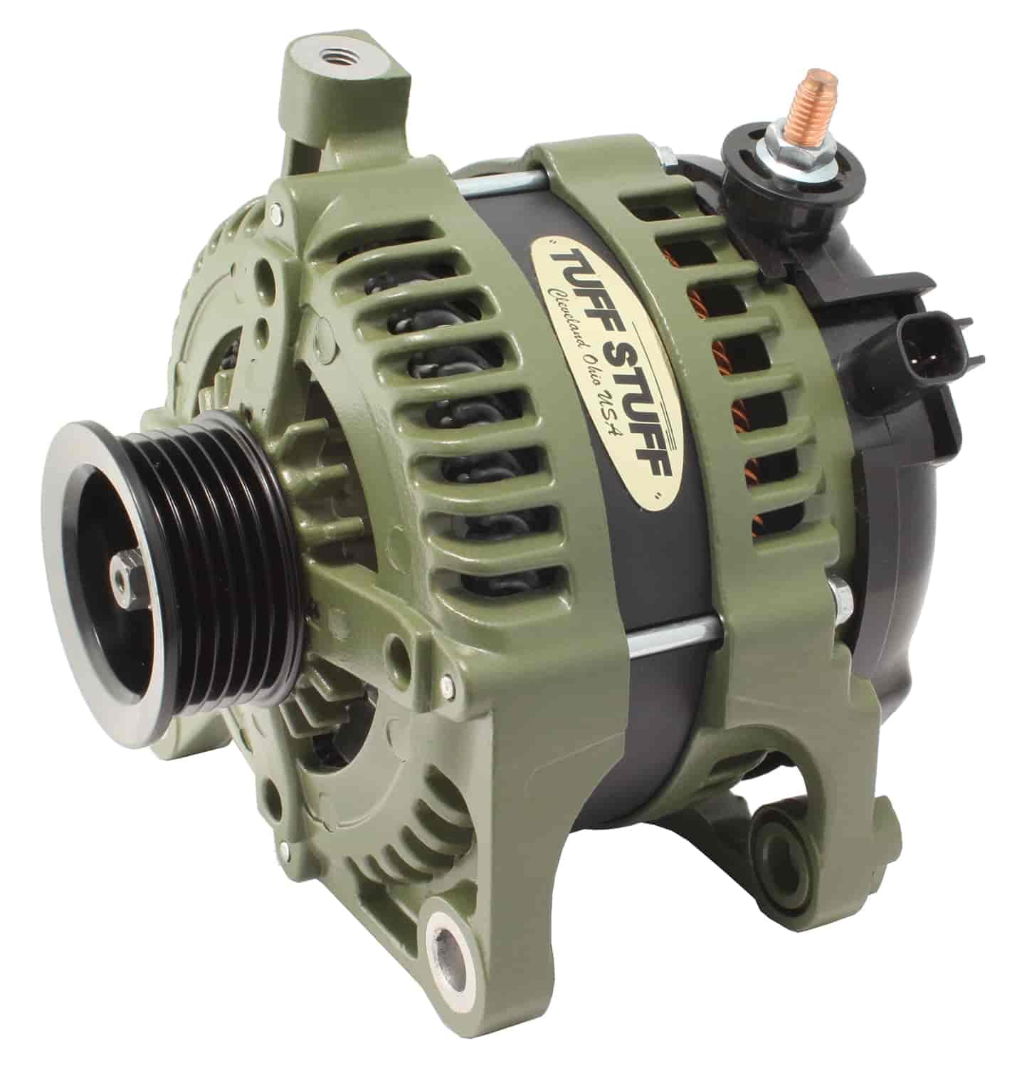 Tuff Stuff 250 Amp Alternator Army Green Jeep JK