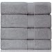 Bare Cotton Luxury Hotel & Spa Towel Turkish Bath Towels Piano, Set of 4, Gray