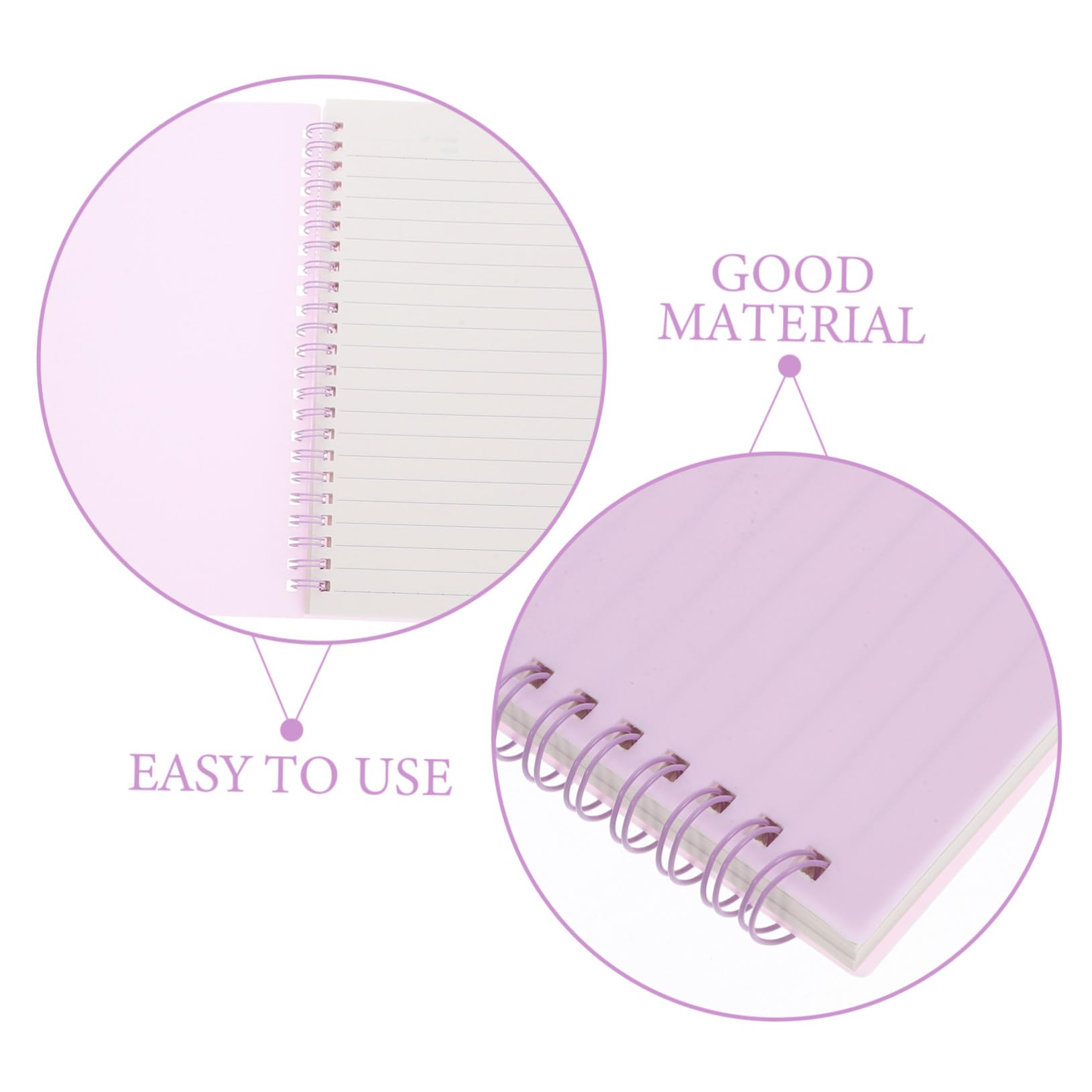 5 pièces Lot Cahiers Spirale Lignés Multifonctionnels Couleurs Assorties Bloc-notes Portable avec Pages Spacieuses Carnets pour Études Bureau et Prise de Notes Organisée