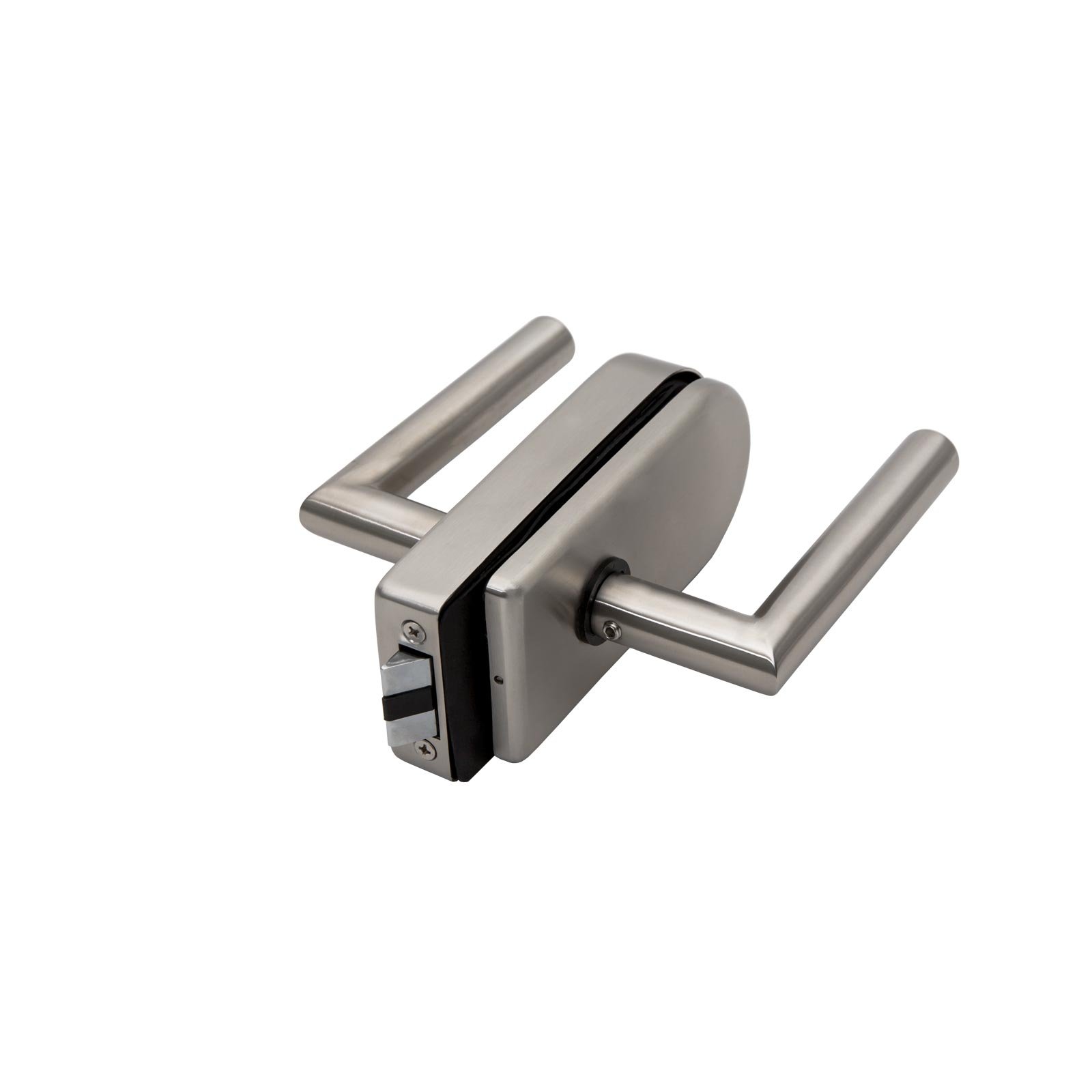 inova Glastür Komplettset mit Beschlag 834x1972x8mm Curved Drehtür aus Glas DIN Links rechts Türdrücker 03