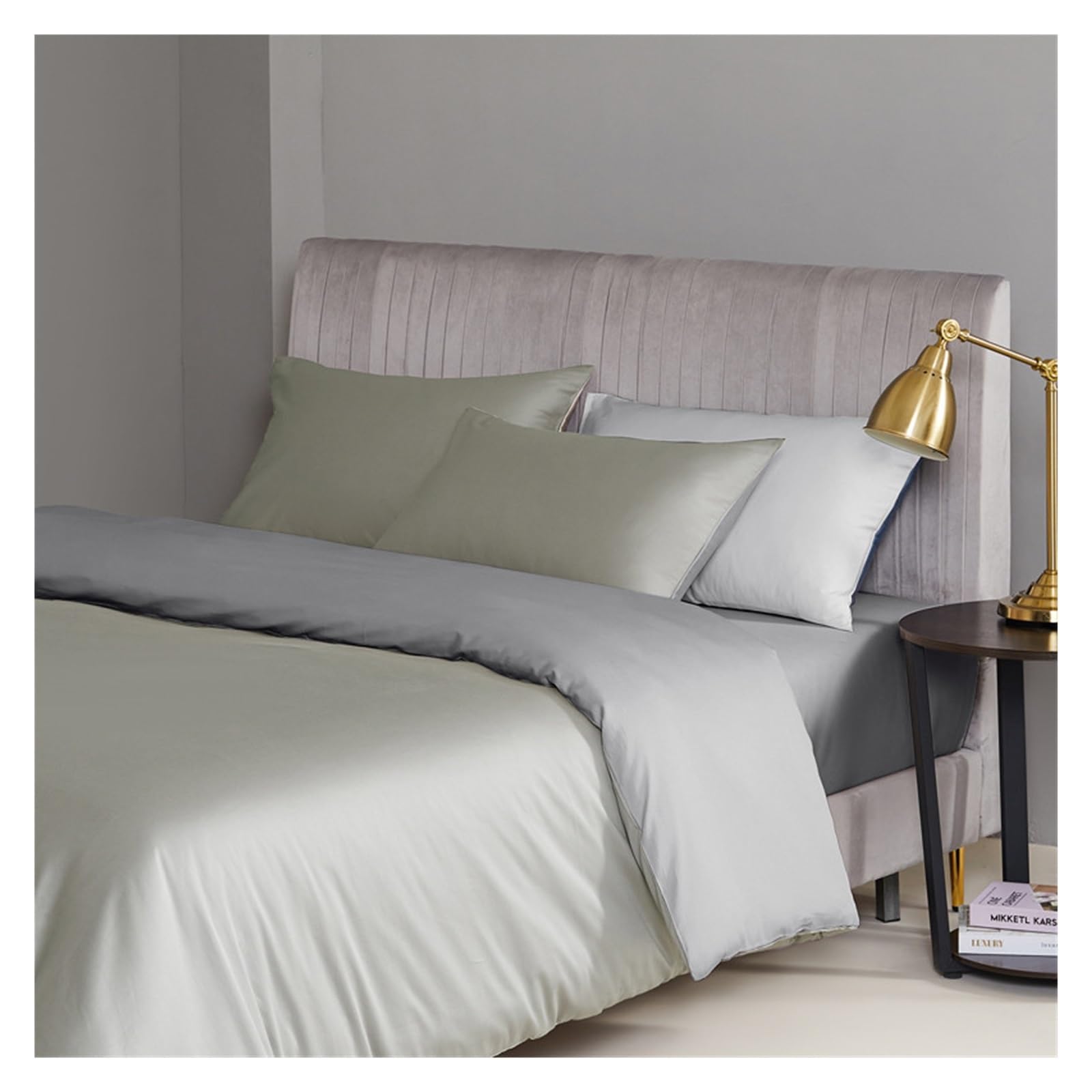 Housse de couette respirante et durable en pur coton lavé doux pour la peau