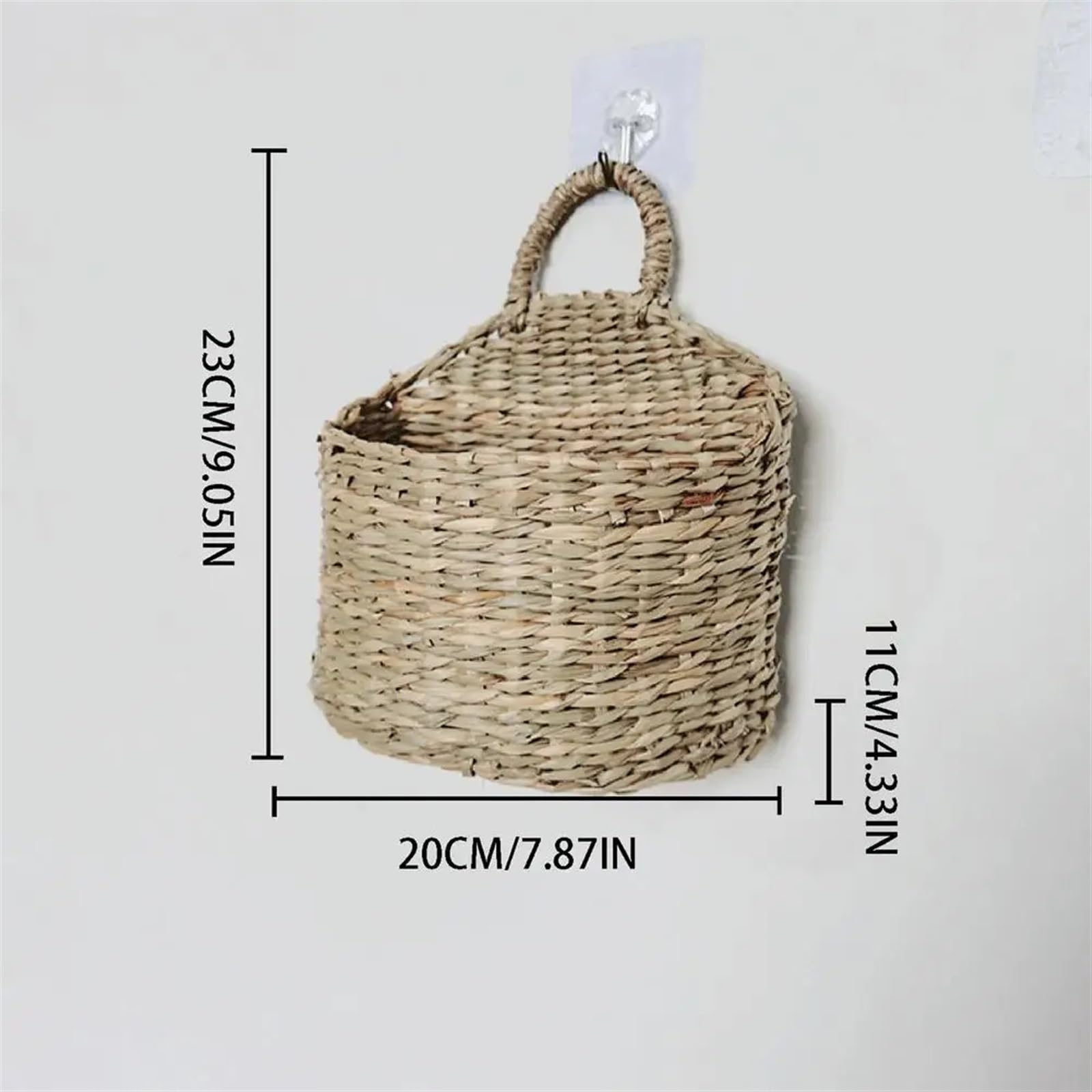 Miska Owoców Wiszące na ścianie kosze z owocami do kuchni wiszący kosz warzywa rustykalny przechowywania słomy słoma rattanowa tkany pojemnik rośliny półka w domu Kosz Owoców