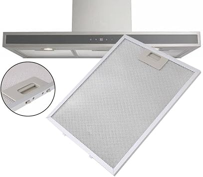 Aluminum Silver Cooker Hood, Metal Mesh Extractor Vent Filter 280x355x9mm Replacement, 5 Layer Filtration Grease Filter