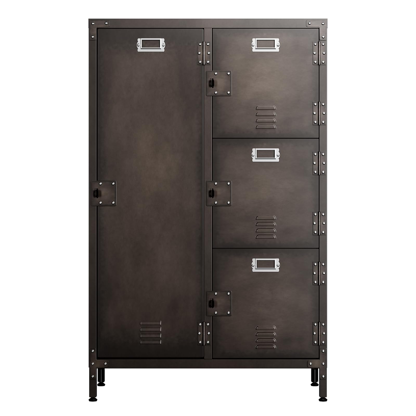 Aktenschrank Stauraumschrank Mehrzweckschrank Metallschrank Allzweckschrank Kleiderschrank Garderobenschrank Aufbewahrungsschrank 75x46x120cm