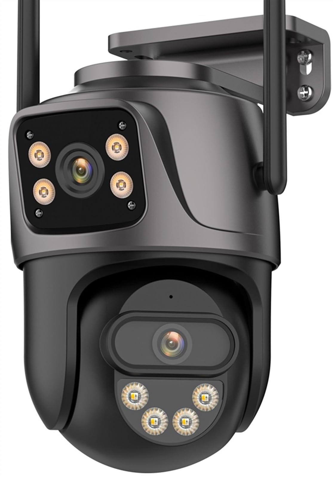 CVFRDD 4K 8MP HD PTZ Camera Outdoor Dual Lens Dual Screen External Camera Auto Tracking Street Security Surveillance P2P(4MP Add 128G)