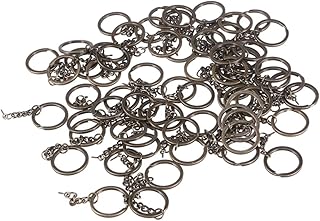 EPIGEIST 100Piezas Dividido de Metal Anillo Redondo y Tornillo para Manualidades y Organización de Llaves