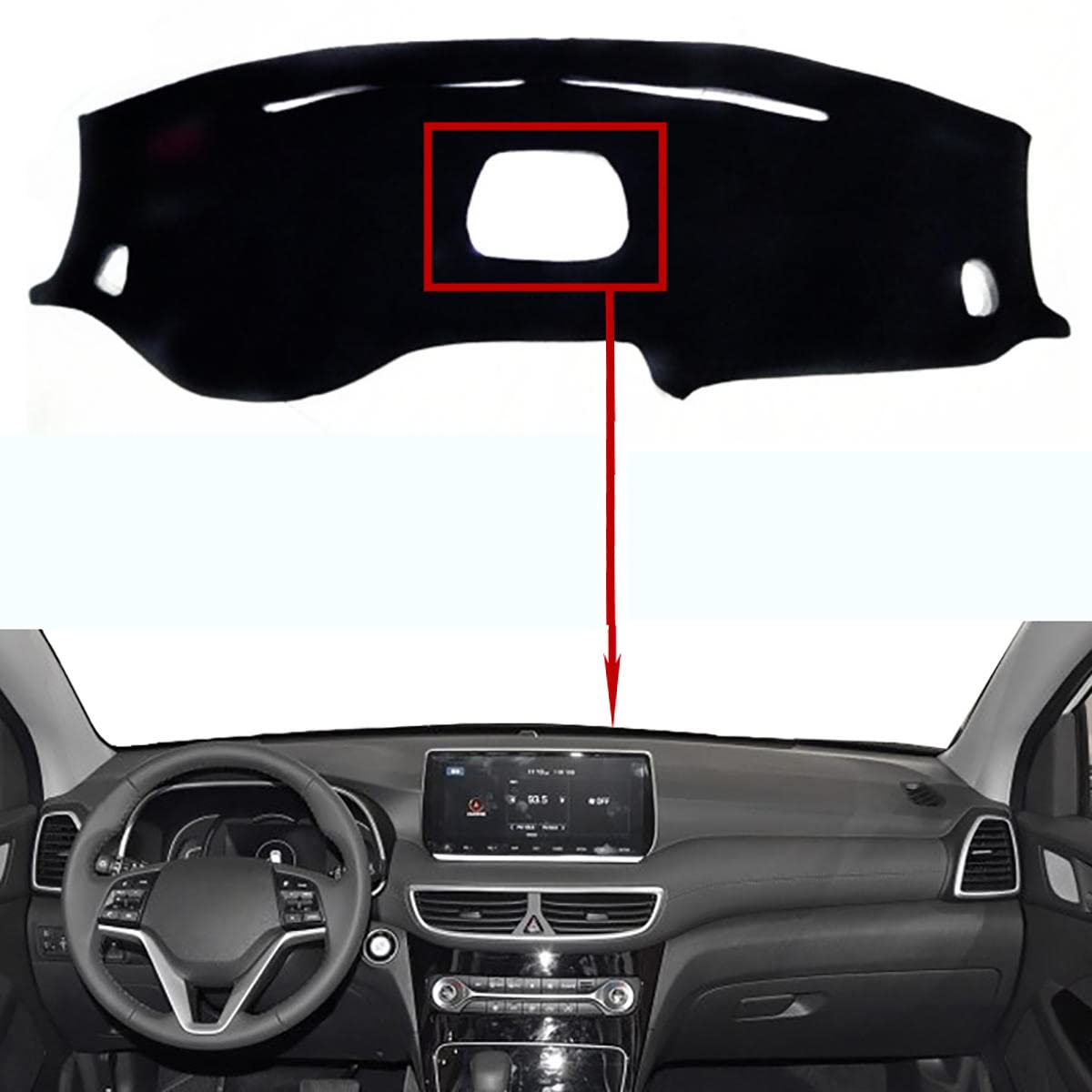 Alfombrilla para salpicadero coche Hyundai Tucson 2019 LHD protector 6