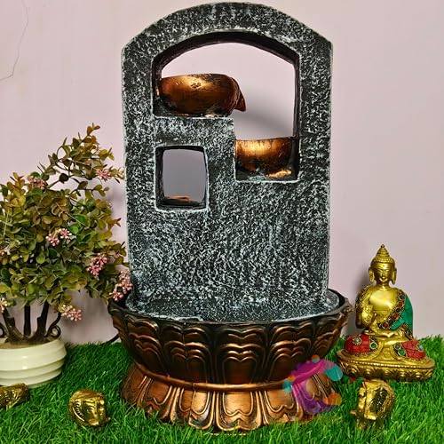 Image of Decorative Water Fountain for Home Decor, Office, Indoor & Outdoor, Garden, Puja Room, Vaastu, Reception, Spa, Gifting. (C-013)
