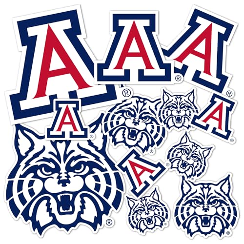 Desert Cactus University of Arizona Sticker UA Wildcats Sticker Vinyl Decals Laptop Water Bottle Car Scrapbook Sheet T1 (Type 1-1)