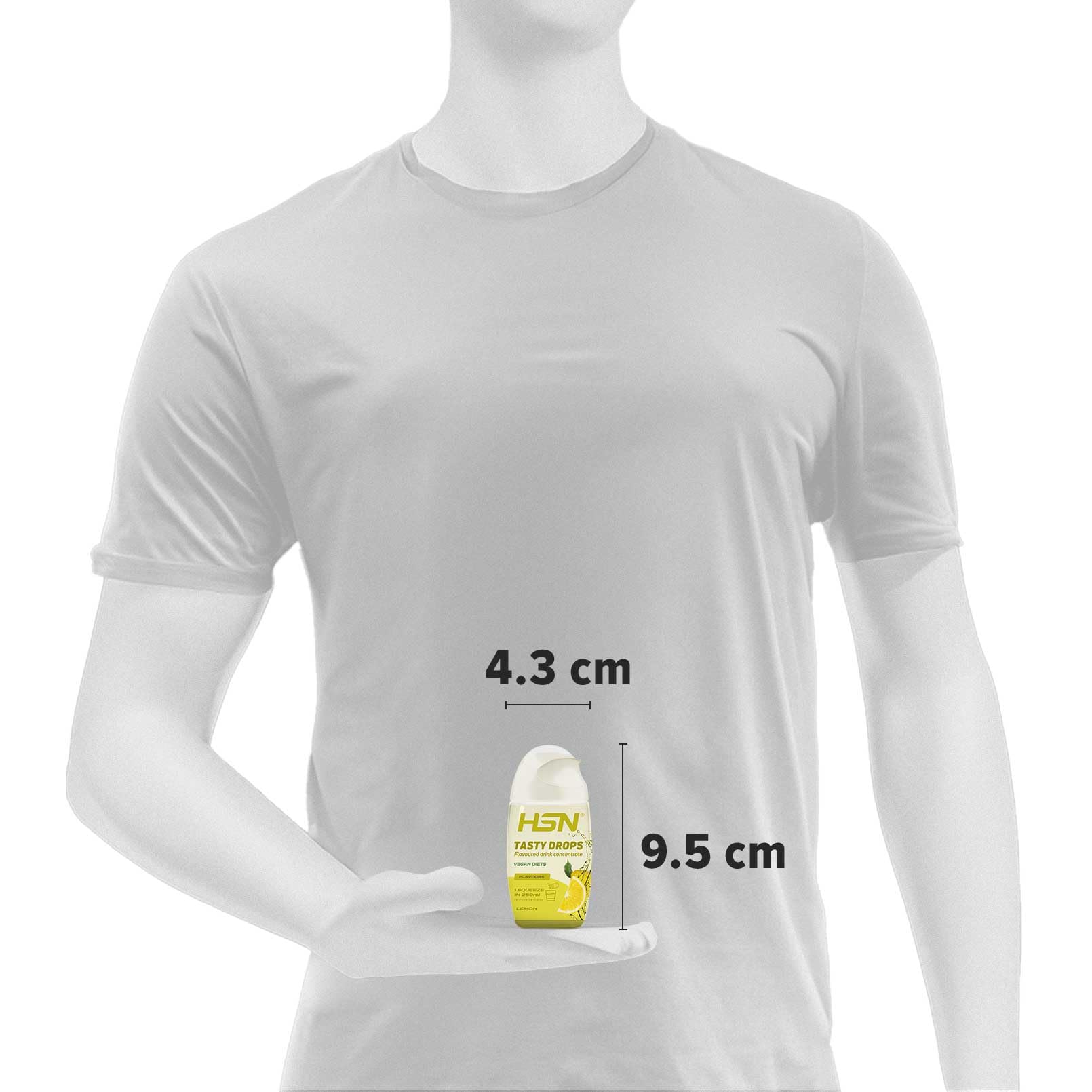 HSN Tasty Drops Saborizante Líquido Sin Calorías para Agua | Sabor Limón - 65ml (hasta 8 litros) | Gotas Saborizantes Sin Azúcar | Potenciador de Bebidas | Apto Vegano, Sin Gluten