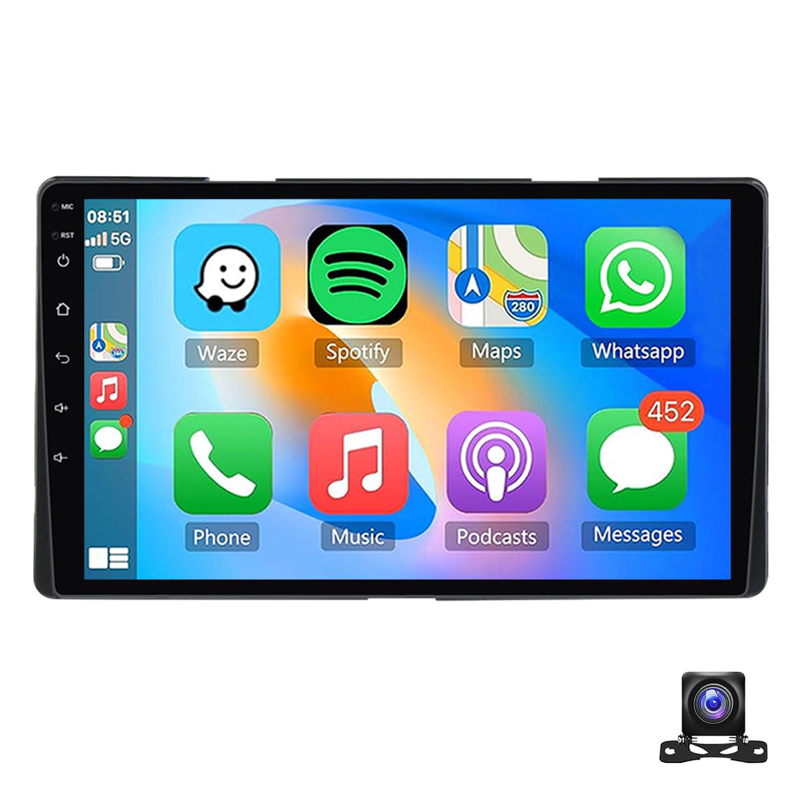 for Toyo-ta Sienna 3 XL30 2014-2020 Android 15 Car Stereo with Wireless Carplay Android Auto 9 Inch Touch Screen Car Radio with GPS Bluetooth FM RDS DSP WiFi AHD Backup Camera(Size:8Core 8+256G)