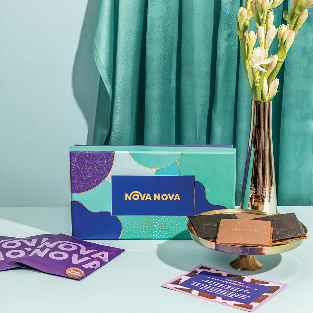 Nova Nova Choco Waffle Thins Gift Box - 176 g (Pack of 8)