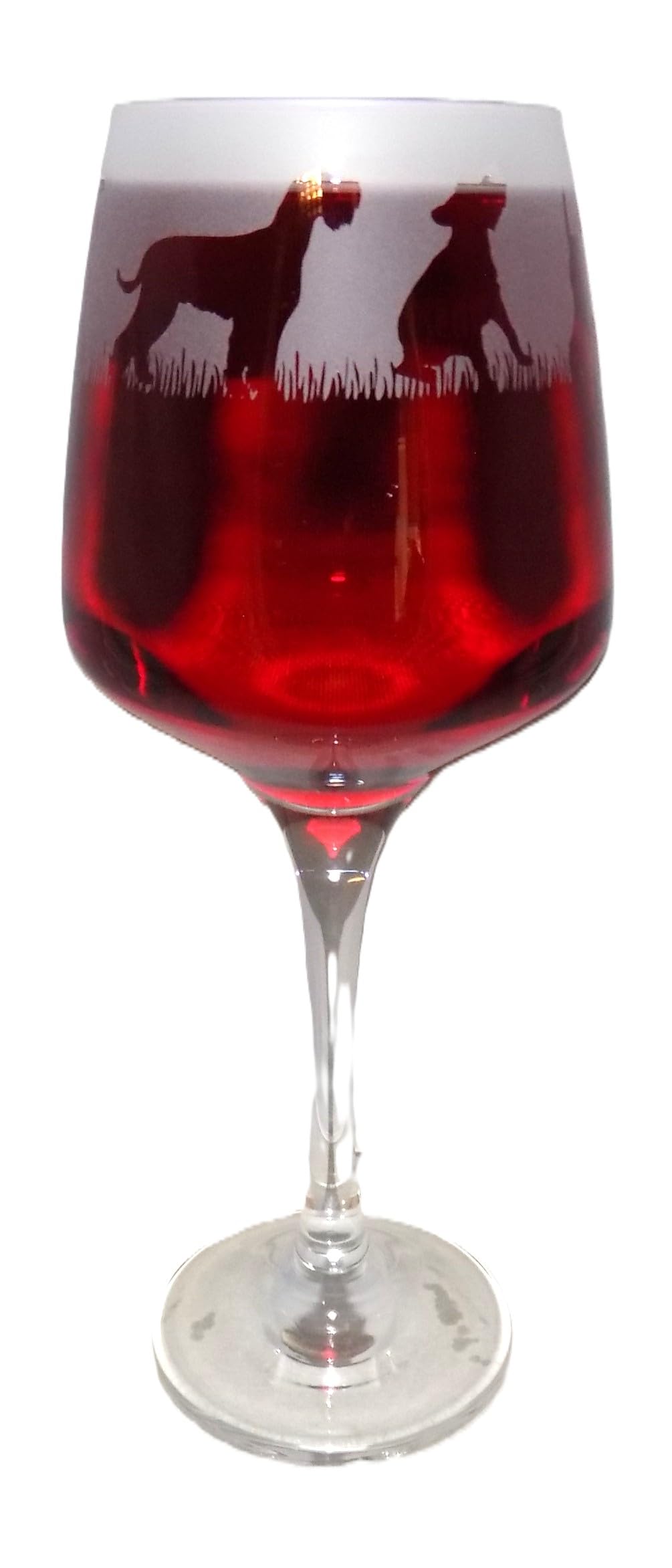 Schnauzer Hand Etched Stemmed Wine Glass โ image 1