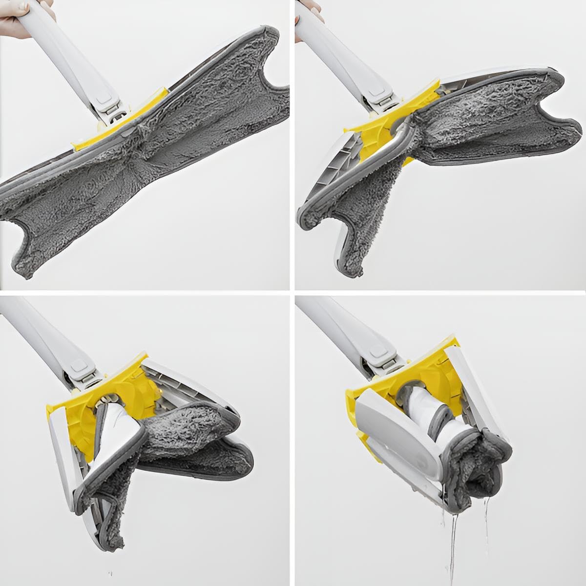 Mopa de microfibra de 40 cm de ancho con barra telescópica de 140 cm | mopa de suelo con mango telescópico