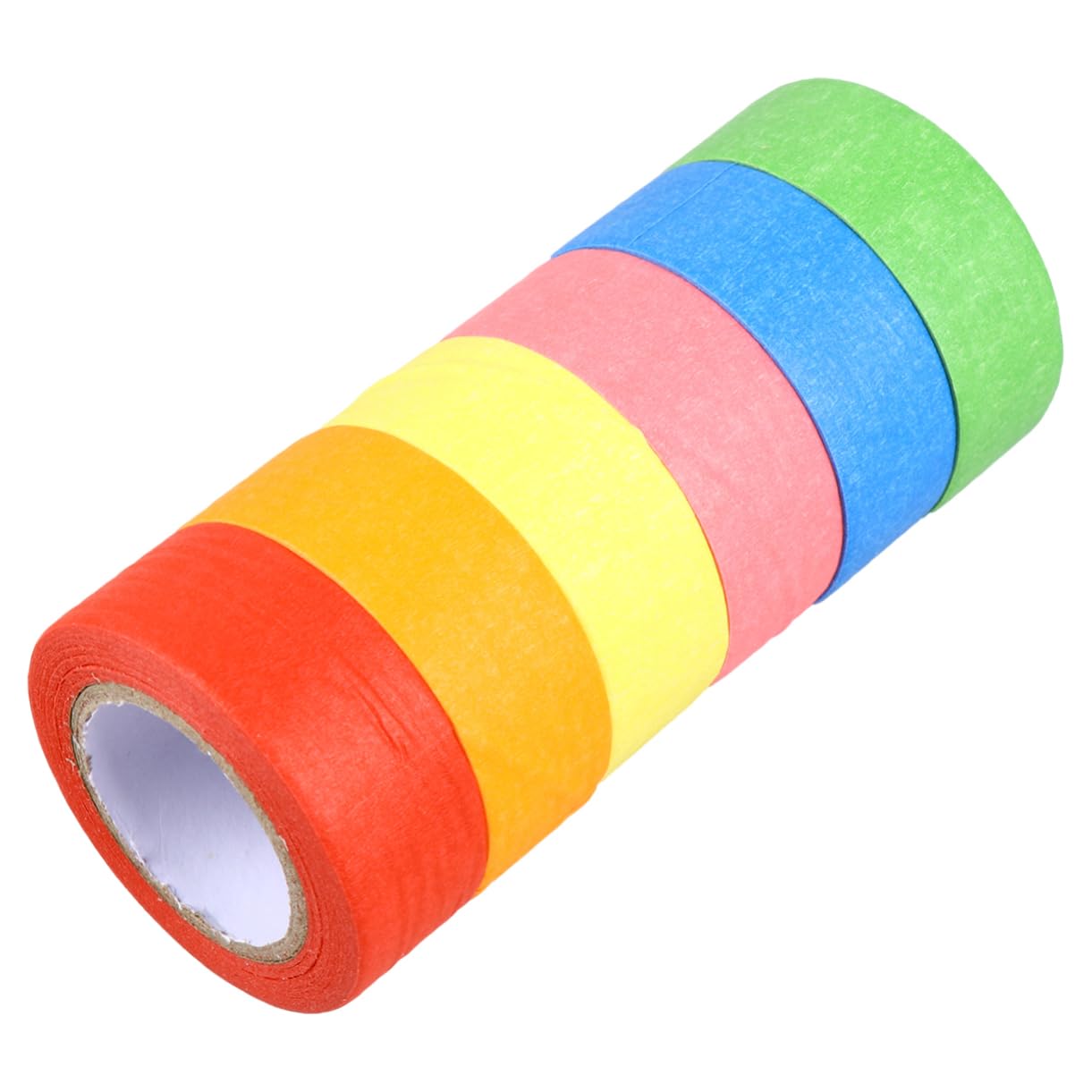 Gogogmee 6pcs Blue Washi Tape Double Sided Adhesive Neon Paper Tape for Decorations Wrapping Naming Organizing DIY Projects