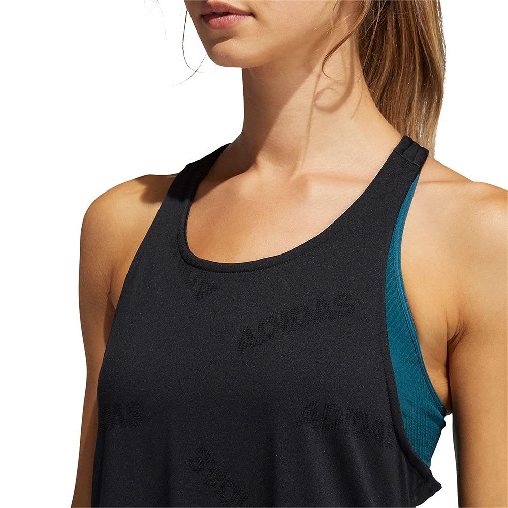 adidas Damska koszulka bez rękawów Adi Jaqrd, czarny/biały, XS