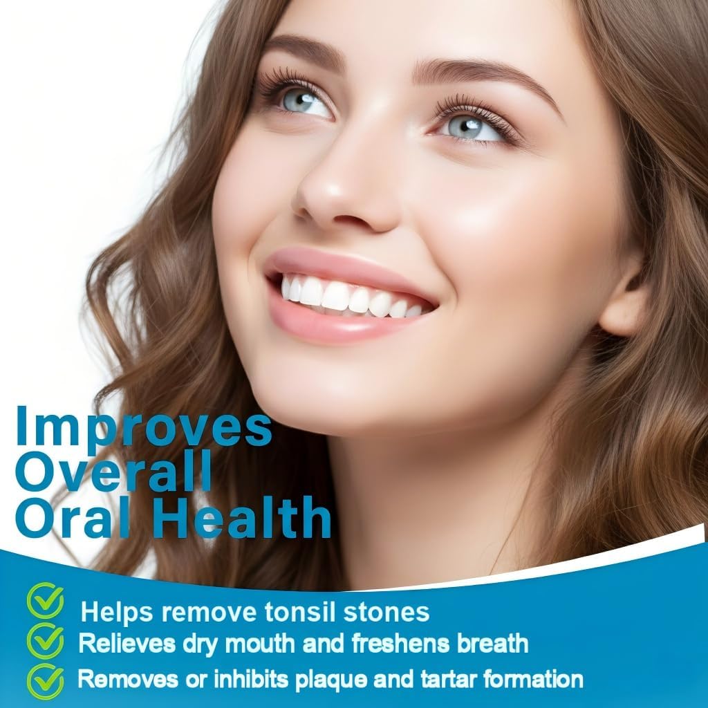 Tonsil Stone Mouthwash, Fresh Breath Oral Rinse for Tonsil Stone Removal and Prevention, Alcohol Free Mouth Wash Treatment Eliminates Bad Breath - Mint Flavor