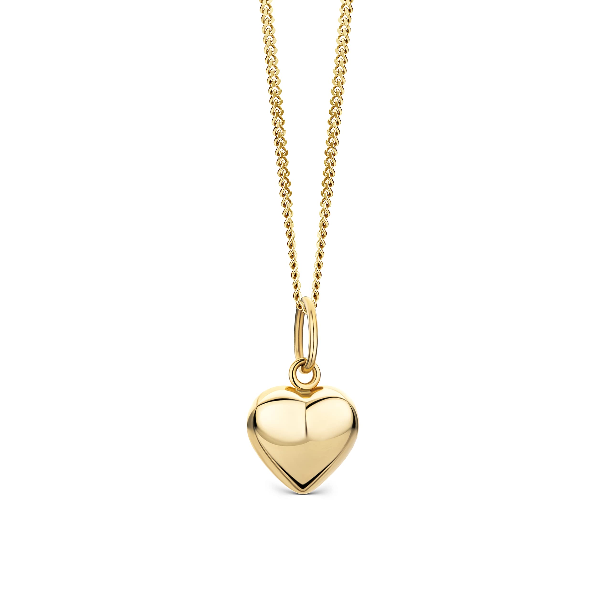 MIORE Halskette Damen, Gelbgold 585(14Karat), Herzkette, Goldkette mit Kettenanhänger Gold, Kette Gold mit Herz-Anhänger, Schmuck Damen allergenfrei & handgemacht - geliefert in Schmuckschatulle