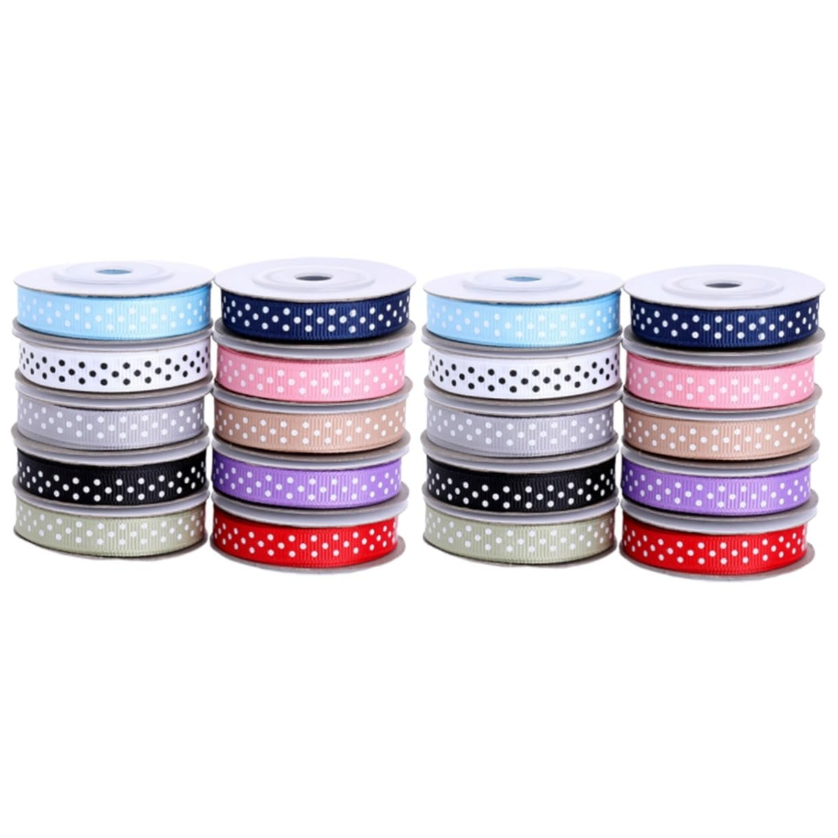 ARTIBETTER 2 Sätze Yards Dotted Pattern Ribbed Ribbon Buntes Geschenkband Für Diy Heimdekoration Hochzeits Und Partyprojekte Vielseitig Einsetzbar Strapazierfähig Und 10 Rollen * 2